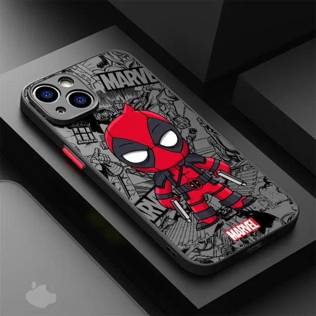 Cartoon Marvel Groot Spiderman Case for iPhone SE 12 Mini 13 Pro Max 14 Plus XS X 7 6S Plus 15 11 XR 8 Shockproof Armor Cover