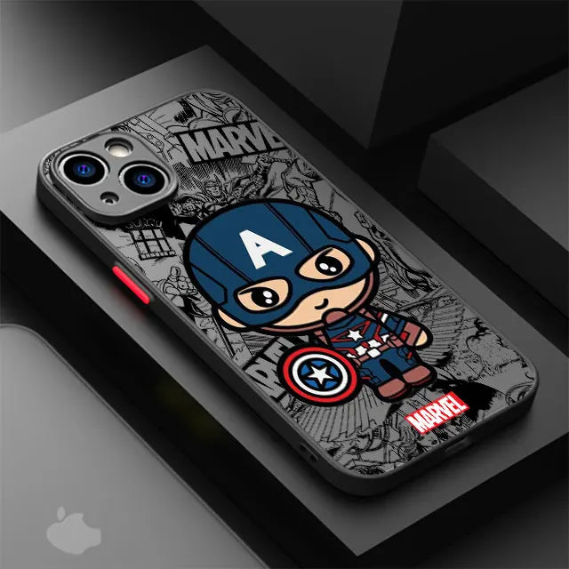 Cartoon Marvel Groot Spiderman Case for iPhone SE 12 Mini 13 Pro Max 14 Plus XS X 7 6S Plus 15 11 XR 8 Shockproof Armor Cover